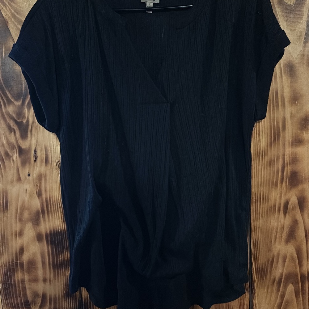 Black Short Sleeve Blouse